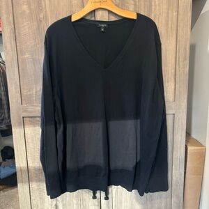 Women's Black V-Neck Sweater